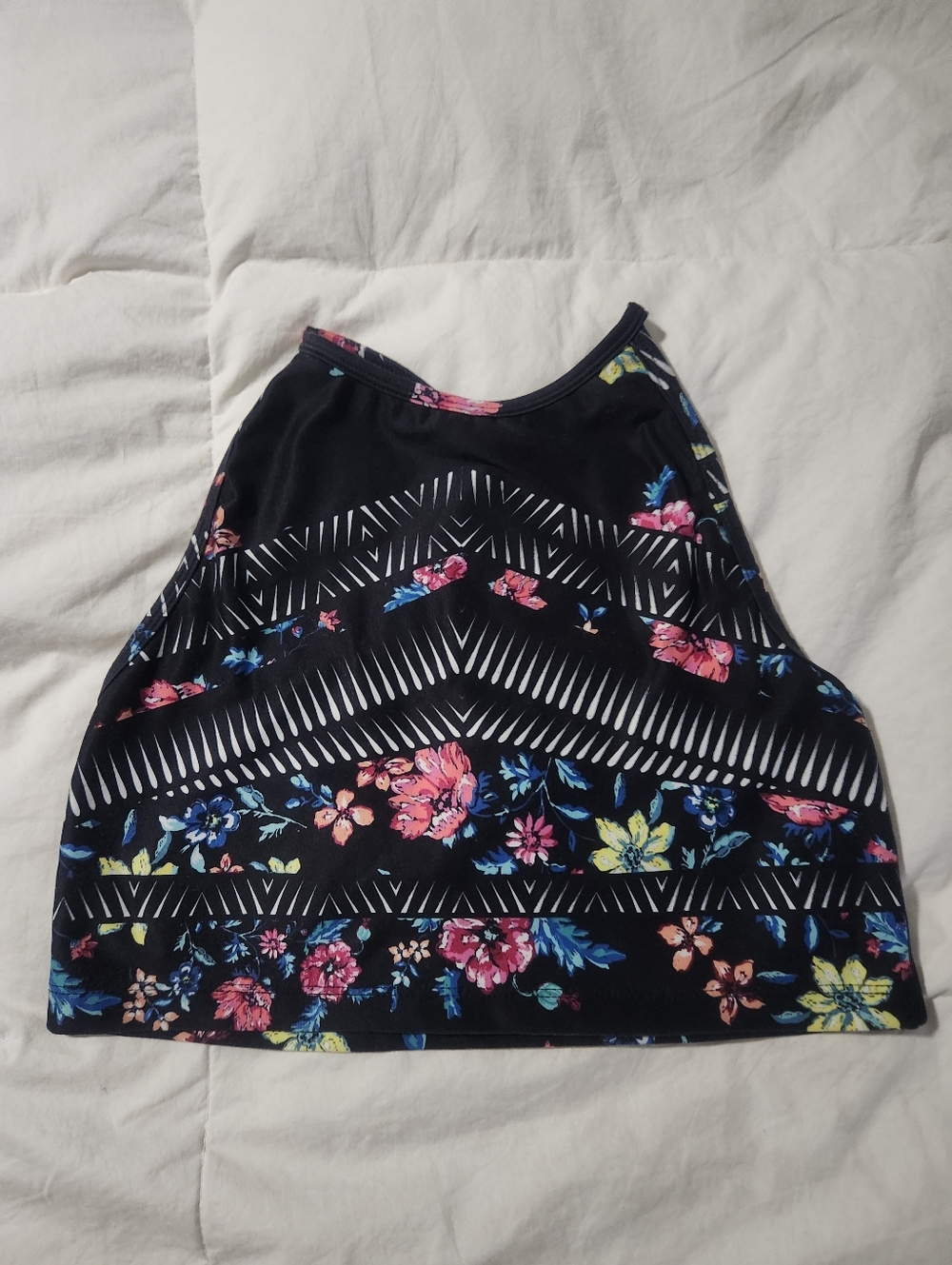 Betsey johnson Sports Bra Floral Halter Style Size Med Workout Athleisure